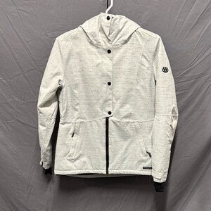 686 Light Gray Hooded Jacket with Black Details